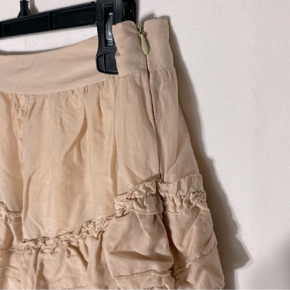 C. Luce Nude Blush Ruffle Mini Skirt M - Picture 10 of 15